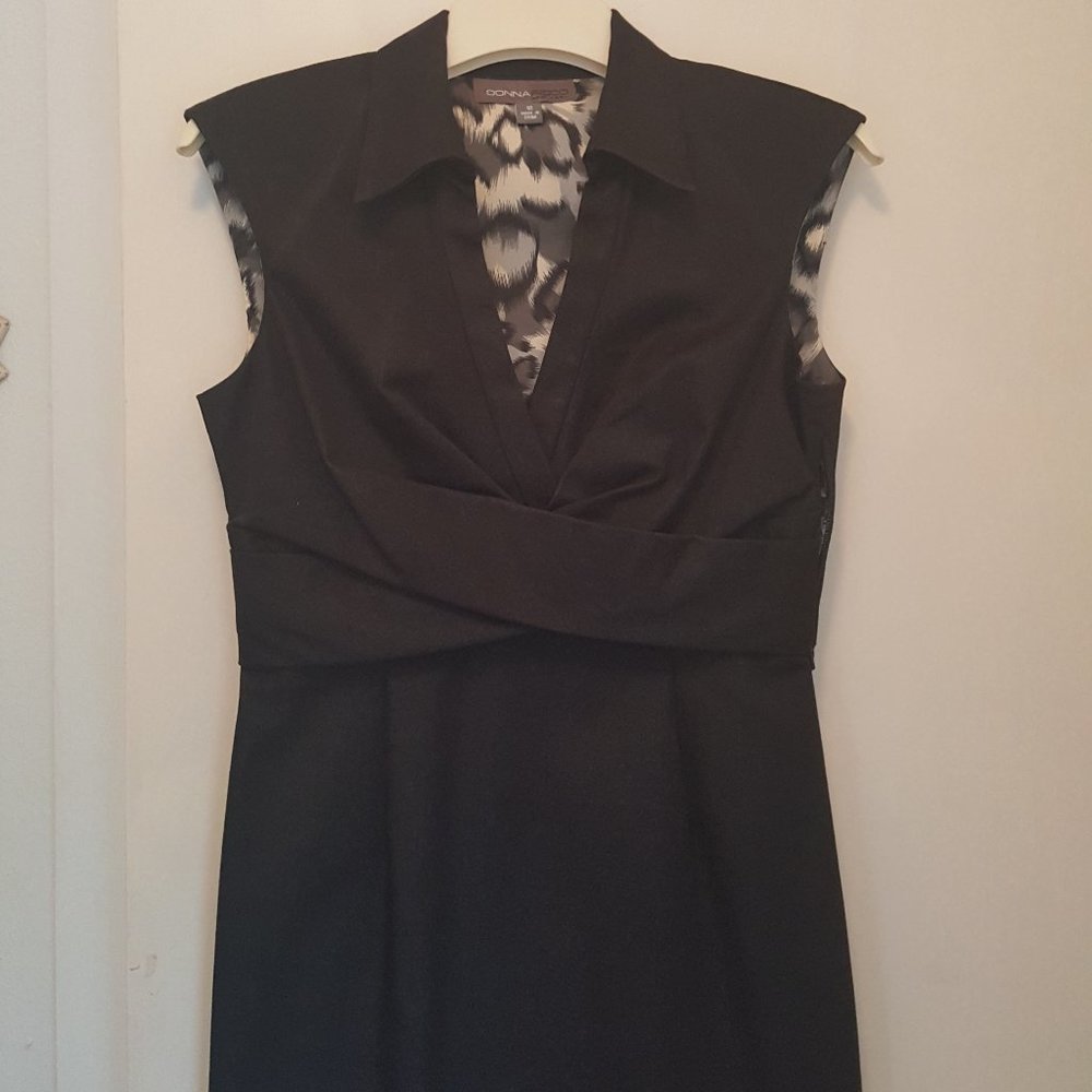 Donna Ricco Crossover Neckline Pencil dress EUC